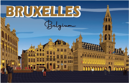 Postcard Brussels 10x15cm - 1-6-4-20 BE-2S-070 (2420) - 50 pieces